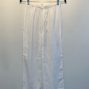 Aritzia Wilfred White Linen Pants